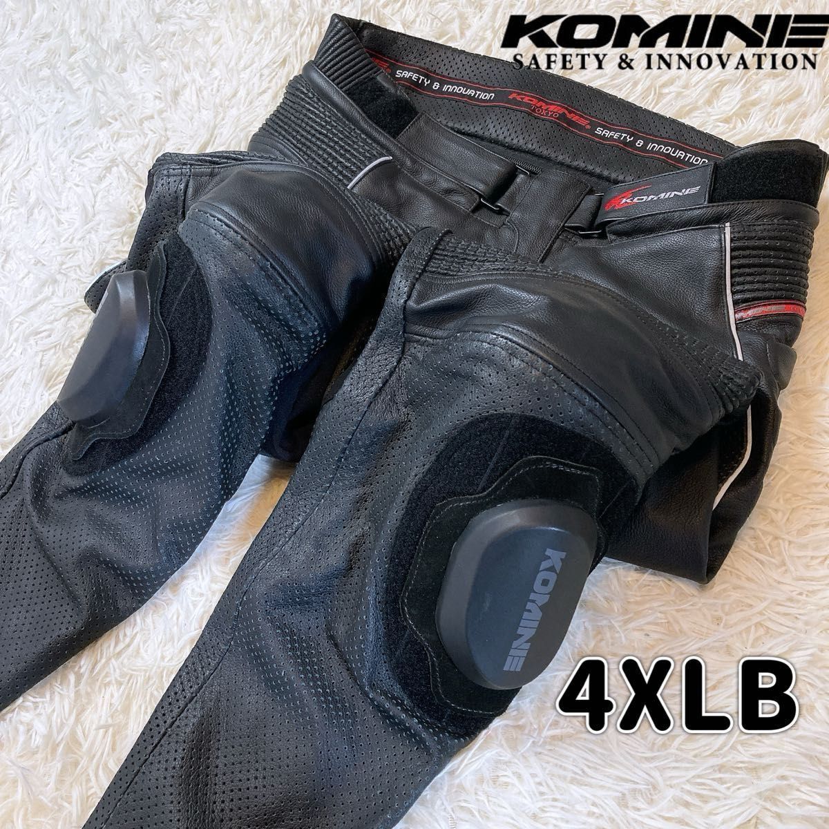 KOMINE コミネ レザーレーシングパンツ レザーパンツ　4XL ライダーパンツ　バイクパンツ　牛革　カウレザー　大きいサイズ_画像1