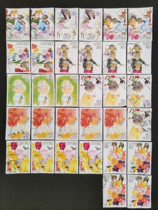 使用済み切手 「季節の思い出 第２集」 １０種完 ３２枚の画像1