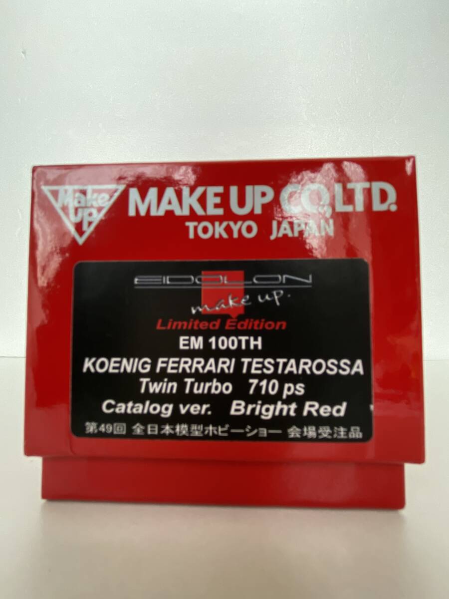 全日本模型ホビーショー会場受注品 アイドロン EIDOLON メイクアップ MAKE UP 1/43 KOENIG FERRARI TESTAROSSA TwinTurbo 710ps Bright Redの画像1