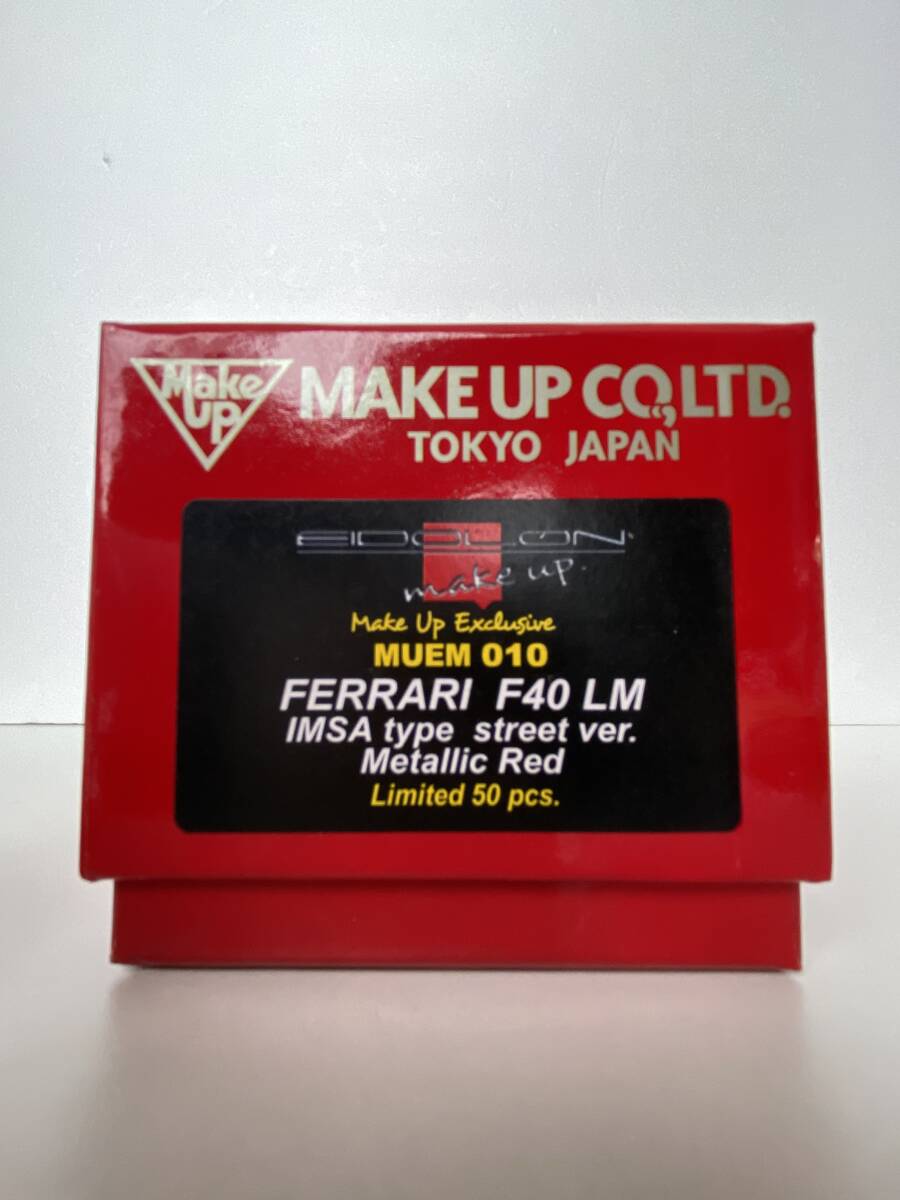 50台限定 アイドロン EIDOLON メイクアップ MAKE UP 1/43 FERRARI F40 LM IMSA type street ver. Metallic Red フェラーリの画像1