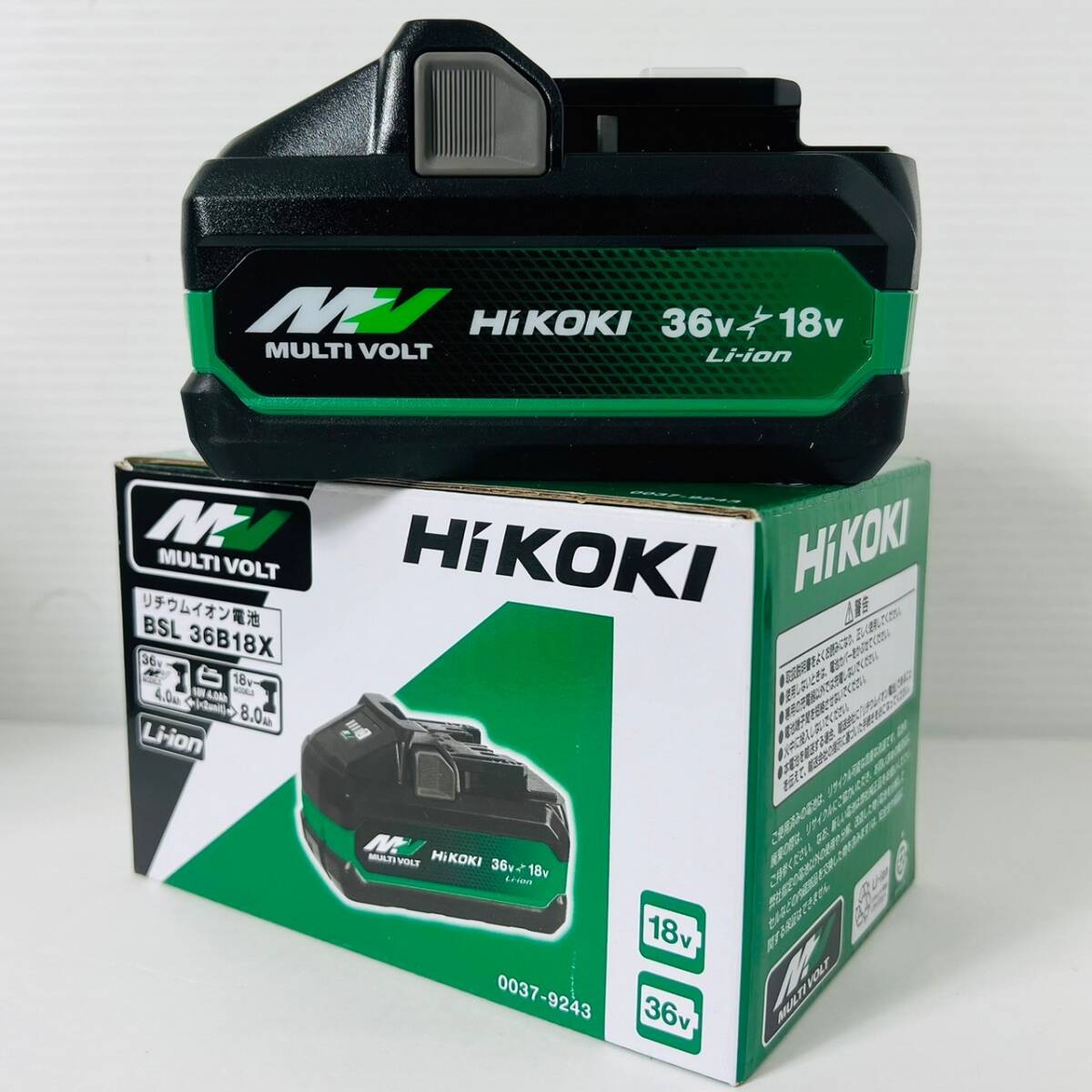 ★未使用品 ハイコーキ HiKOKI リチウムイオン電池 蓄電池 BSL36B18X マルチボルト バッテリー 純正 領収OK w0411-4