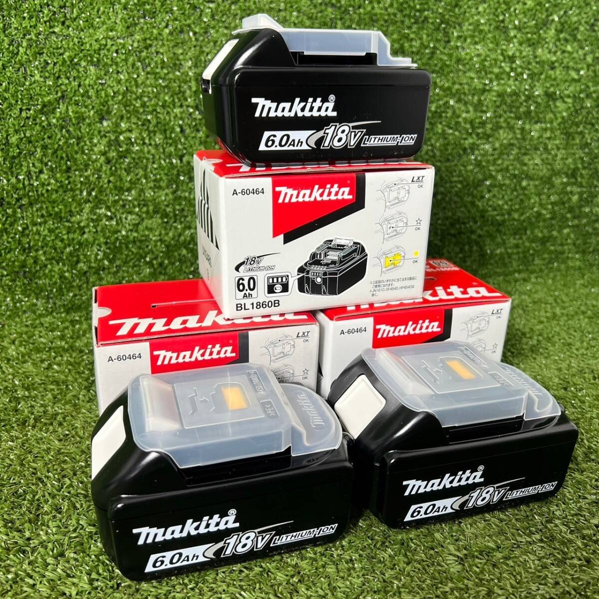 ★未使用3個セット マキタ makita リチウムイオンバッテリ BL1860B 18v 6.0Ah 純正 バッテリ 急速充電 領収OK w0415-3の画像1