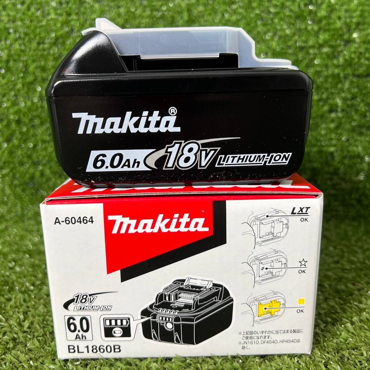 ★未使用 マキタ makita リチウムイオンバッテリ BL1860B 18v 6.0Ah 純正 バッテリ 急速充電 領収OK w0415-8の画像1