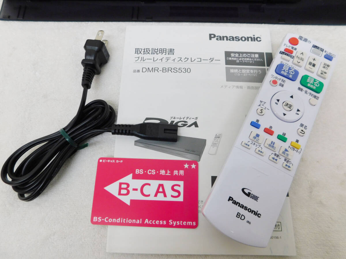 パナソニック/Panasonic ブルーレイ ディスク レコーダー DIGA/ディーガ DMR-BRS530 2020年製 中古 動作品 HDD 500GB_画像2