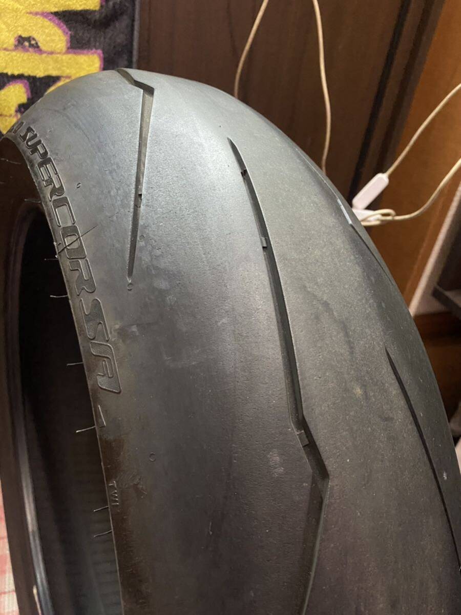 中古MCタイヤ PIRELLI DIABLO SUPERCORSA SP V3 180/55ZR17 パンク修理痕あり ピレリ スーパーコルサ 180 55 17 3519 K4755_画像3