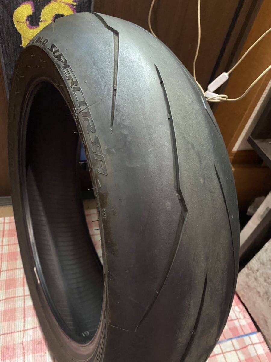 中古MCタイヤ PIRELLI DIABLO SUPERCORSA SP V3 180/55ZR17 パンク修理痕あり ピレリ スーパーコルサ 180 55 17 3519 K4755_画像5