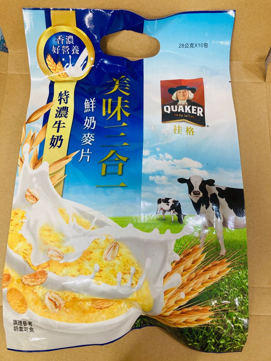 台湾 桂格  特濃牛三合一麥片特濃ミルク シリアル