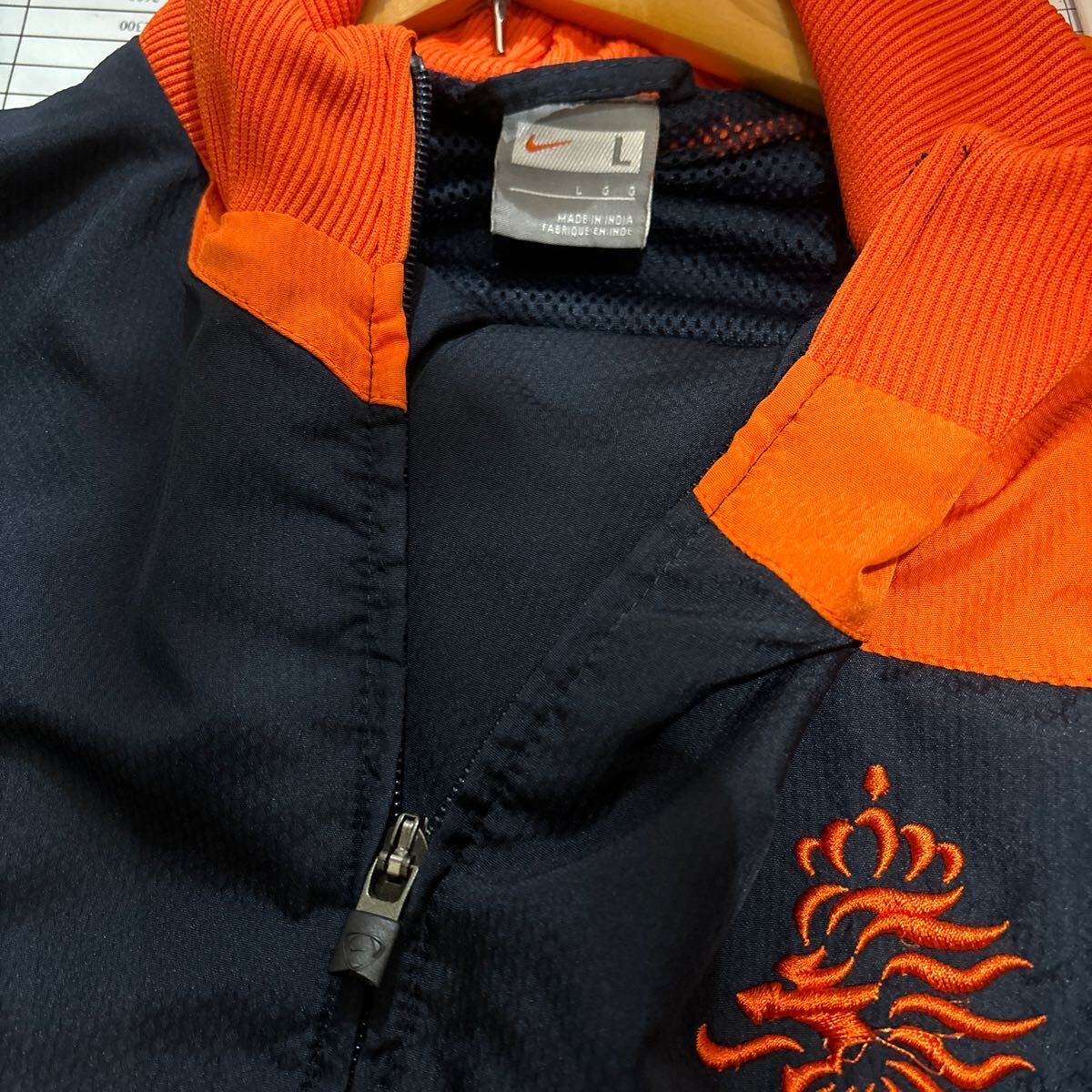 NIKE ナイキ ナイロン SETUP ジャケット ＋ パンツ ジップブルゾン トラックパンツ 裾ジップ KNVBロゴ オランダ代表 トレーニングウェアの画像4