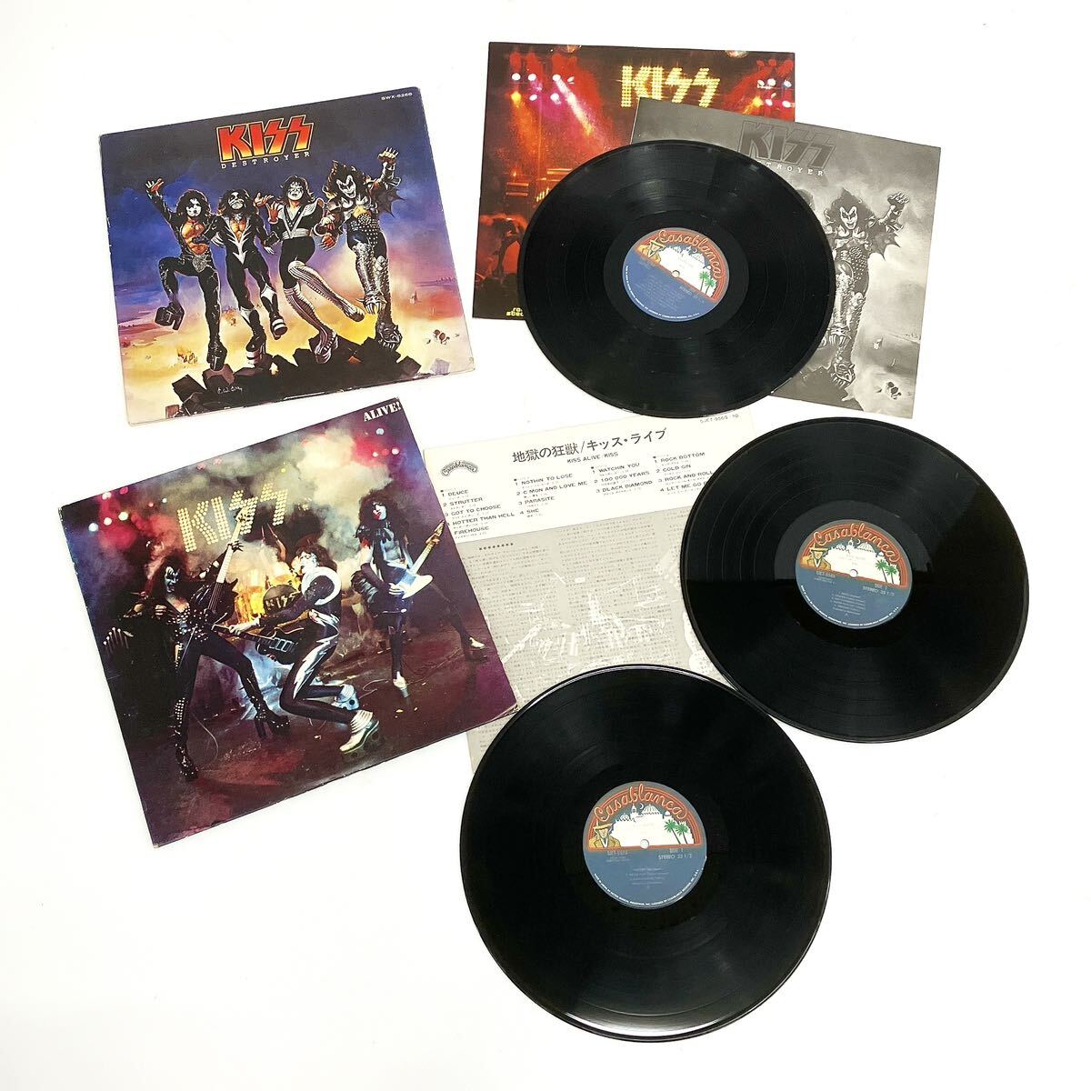 ROCK ロック LP レコード KISS キッス SJET-9569~70 SWX-6268 QUEEN P-10300E P-10075E P-5163-4N MW-9063/4 6枚セット alpひ0228_画像2