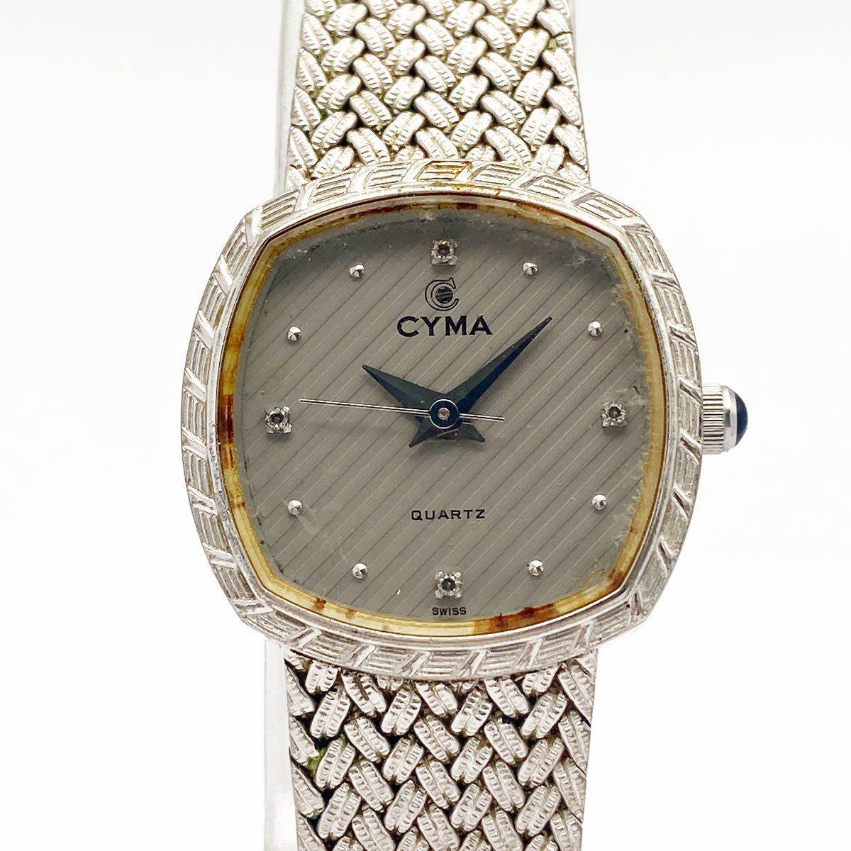 CYMA シーマ 616SP ストーン4P グレー文字盤 レディース クオーツ 腕時計 alp色の画像1