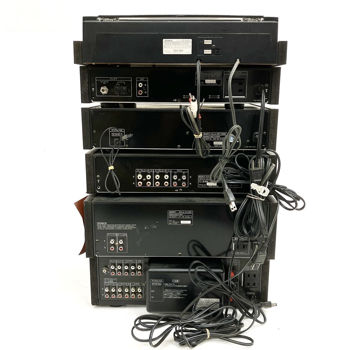 SONY ソニー PS-V9900/ST-V9900TV/CDP-V 9900/SEQ-V9900/TC-V7000/V7700 システムコンポ 通電確認済 追加写真有 alp岩0312の画像6