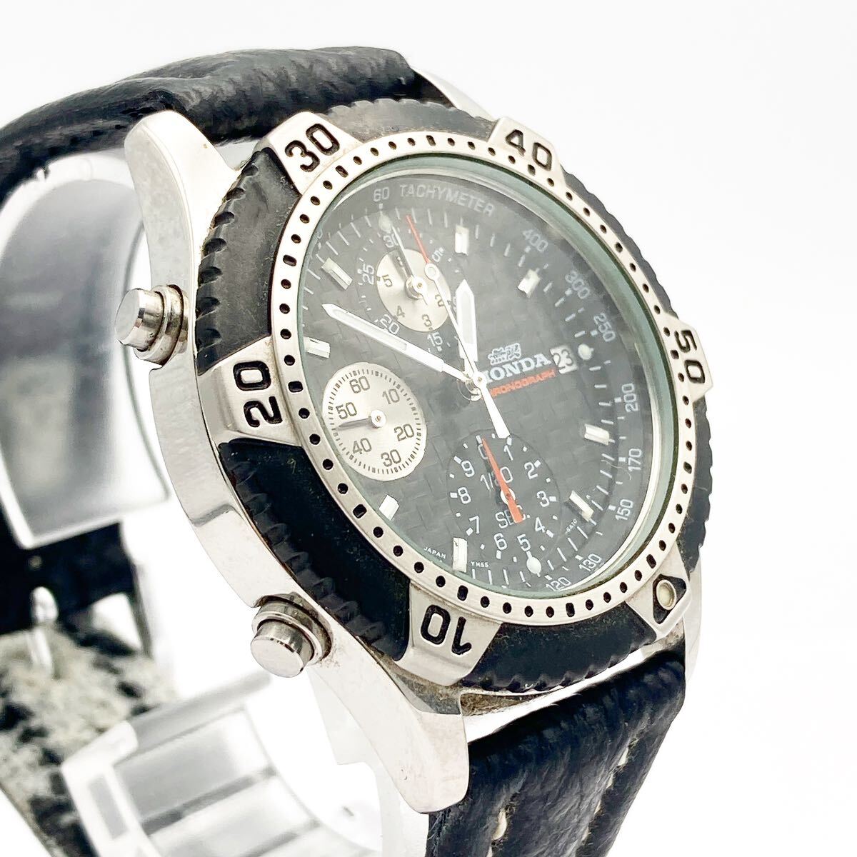 HONDA ムゲンホンダ YM55-6A10 chronographクロノグラフ 自動車 ブランド クォーツ 腕時計 alpひ0404_画像3
