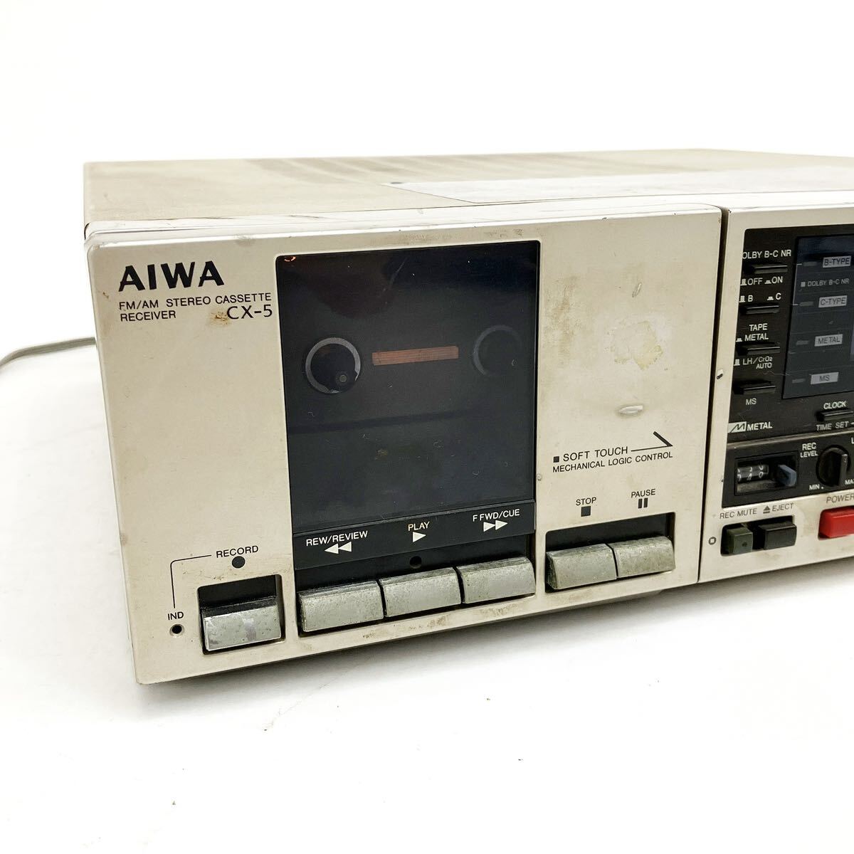 aiwa Aiwa CX-5 AM*FM cassette player audio sound equipment electrification verification settled alp old 0412