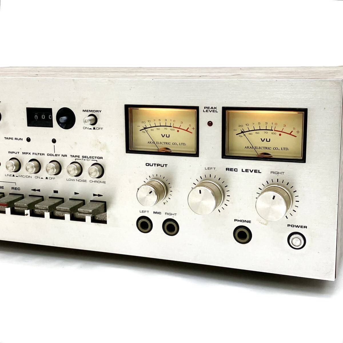 AKAI アカイ GXC-710D カセットデッキ オーディオ 音響機器 通電確認済 alp岩0416の画像3