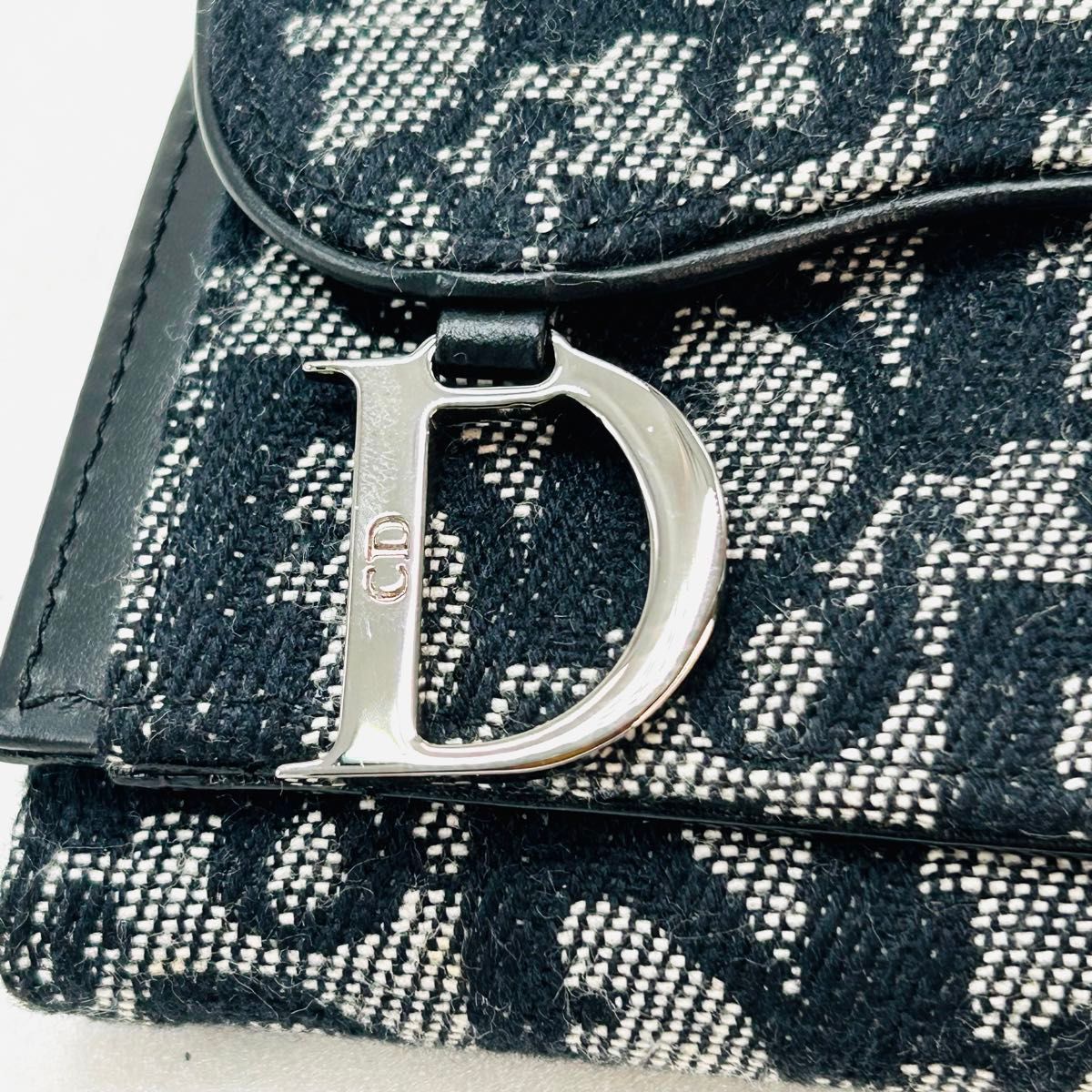 極美品】クリスチャンディオール 三つ折り財布 D金具 トロッター 極美品】クリスチャンディオール 三つ折り財布 D金具 トロッター