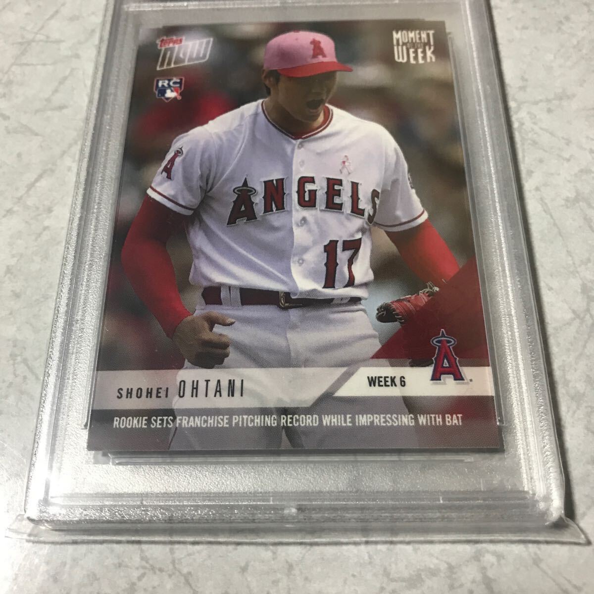 [PSA 10 GEM MT 鑑定済] 大谷翔平 MLB ルーキーカード RC 2018 topps now MOMENT OF THE WEEK #MOW-6 SHOHEI OHTANI 母の日 投手バージョンの画像2