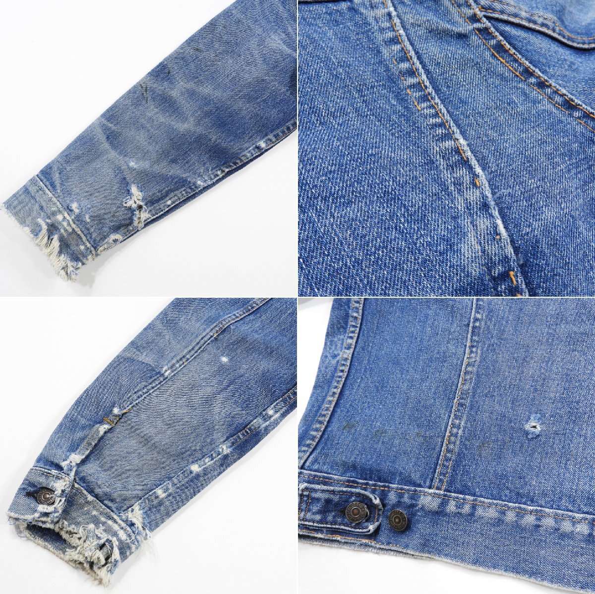 60's Levis リーバイス 70505 BIGE デニムジャケット #18448 ヴィンテージ ビンテージ アメカジ ジージャン Gジャン 3rd 4thの画像6