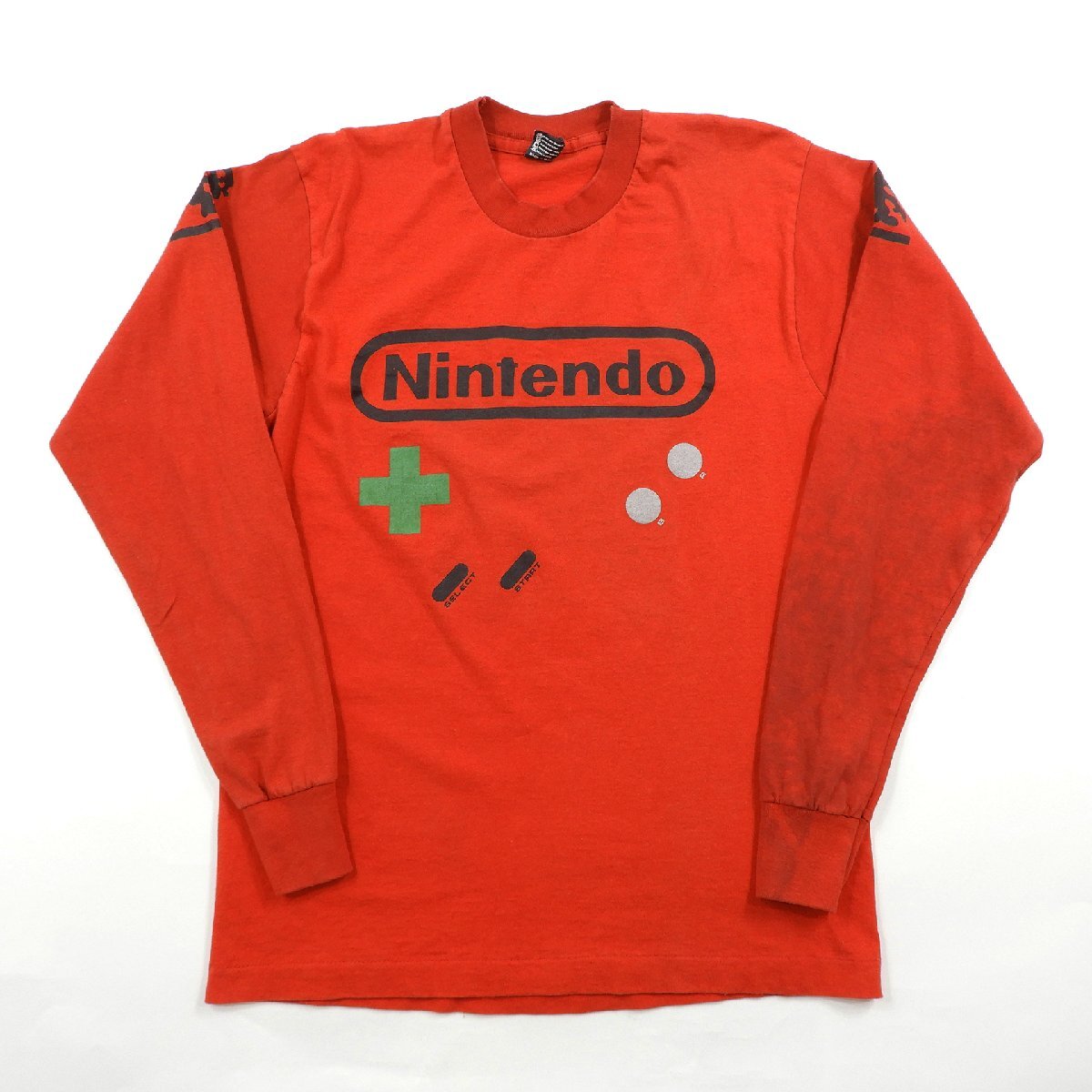 90's 任天堂 Nintendo 長袖Tシャツ レッド Size L #18241 ヴィンテージ オールド Tee ゲームボーイ スクリーンスターズ_画像1