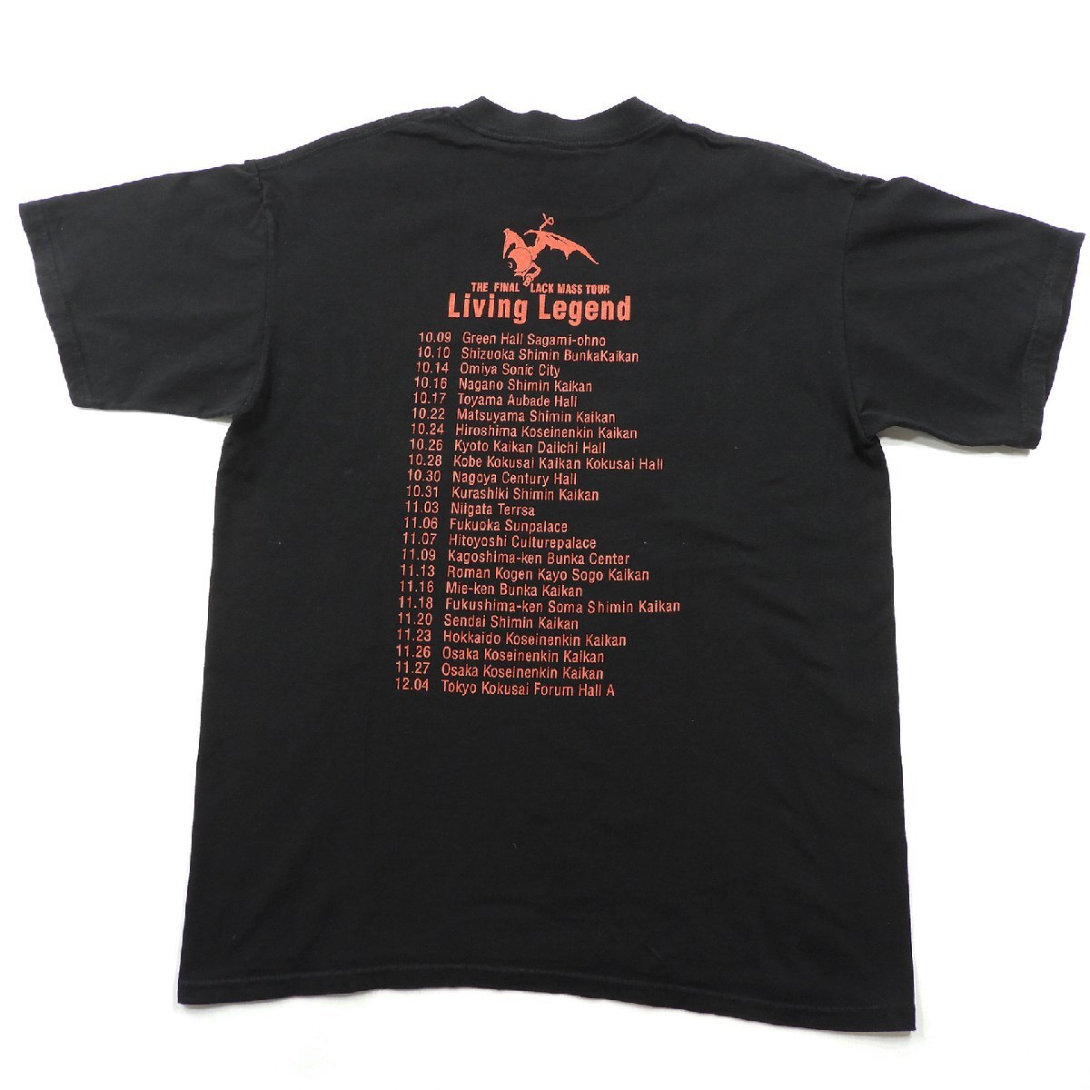 聖飢魔II THE FINAL BLACK MASS TOUR 半袖 Tシャツ Size L #18615 送料360円 アメカジ バンドTee ヘヴィメタ デーモン小暮の画像2