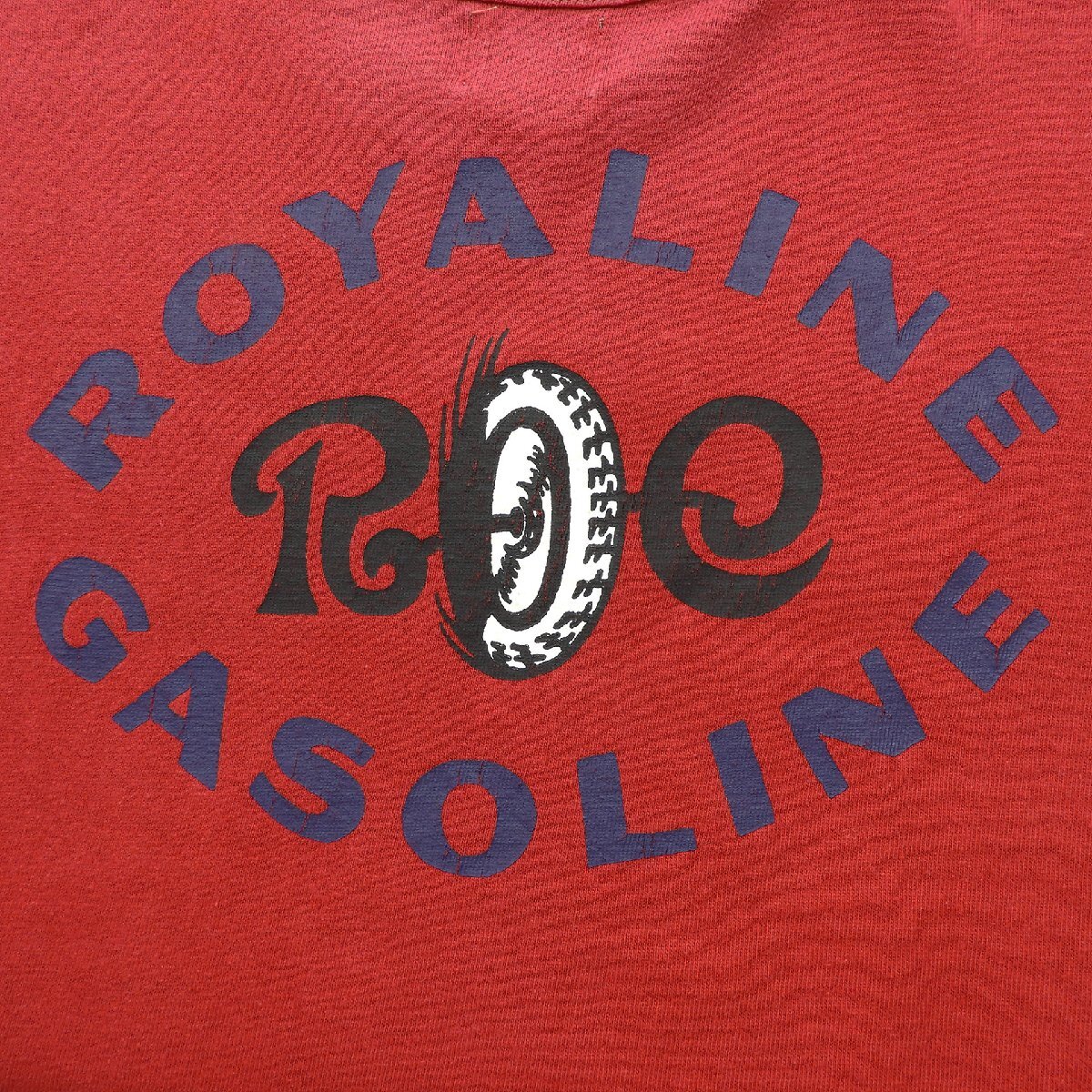 リアルマッコイズ BALL PARK 半袖 Tシャツ ROYALINE GASOLINE レッド size 42 #18595 送料360円 THE REAL McCOYS JOE McCOY ジョーマッコイの画像5