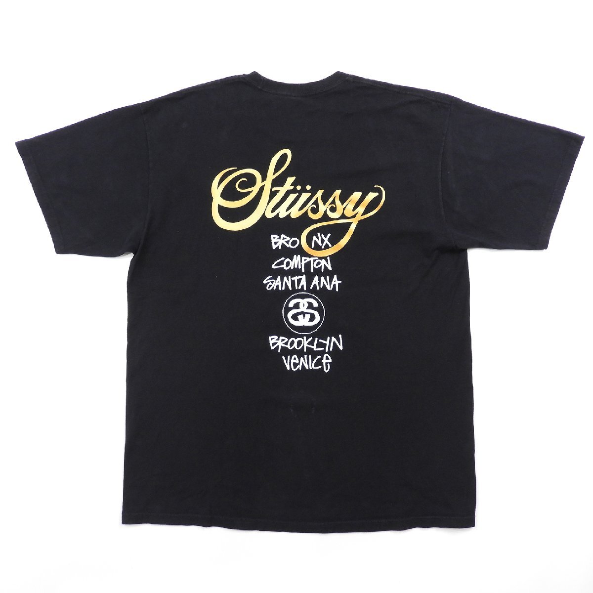 STUSSY ステューシー 半袖 ワールドツアー Tシャツ size XL #18646 送料360円 ロゴ ストリート プリント_画像2