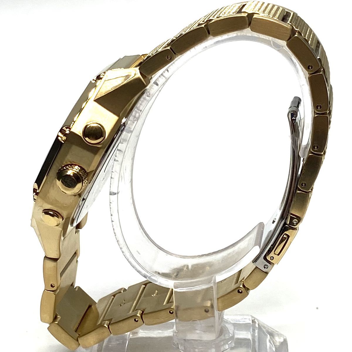 ●漂う高級感！ Versus Versace ヴェルサス ヴェルサーチ メンズ 腕時計 イタリア クォーツ クロノグラフ ゴールド 高級 ブランド 新品即納_画像5