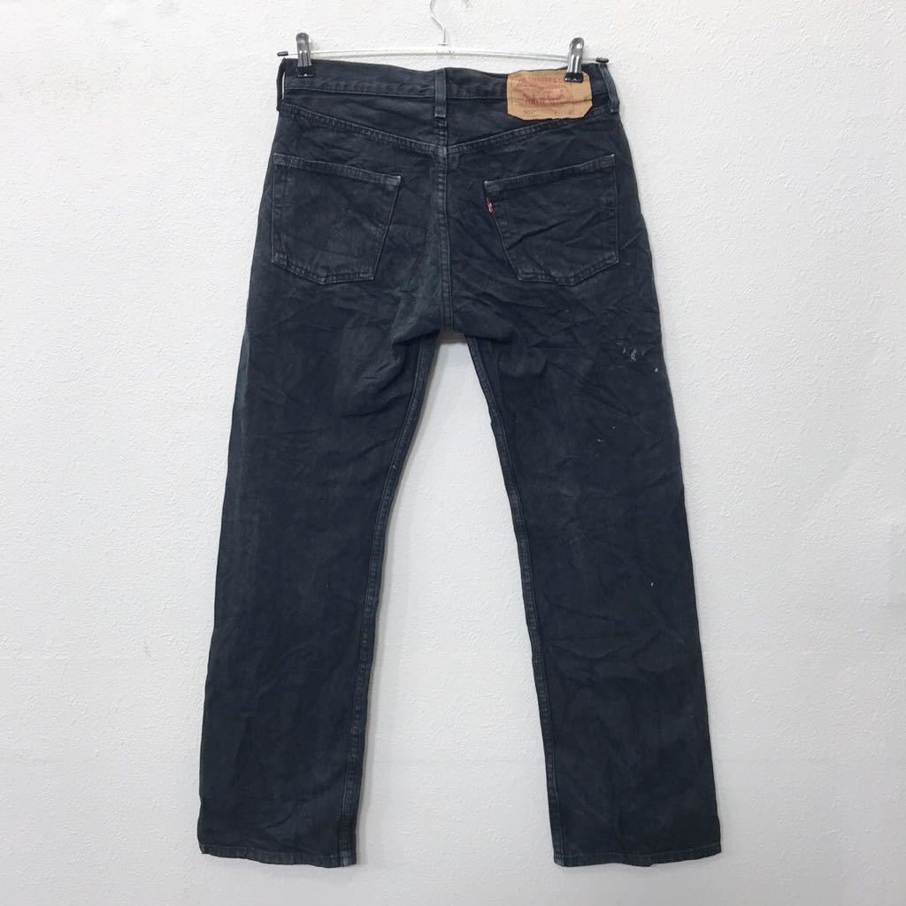 Levi's 501 デニムパンツ W30 リーバイス ボタンフライ ブラック コットン 古着卸 アメリカ仕入 2311-1273_画像3