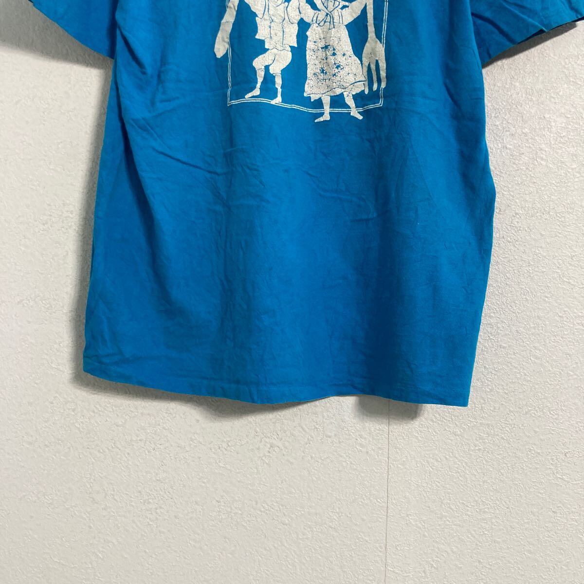 中古 古着 ONEITA 半袖 プリント Tシャツ L ターコイズ アメリカ製 バックプリント 古着卸 アメリカ仕入 a604-5155_画像7