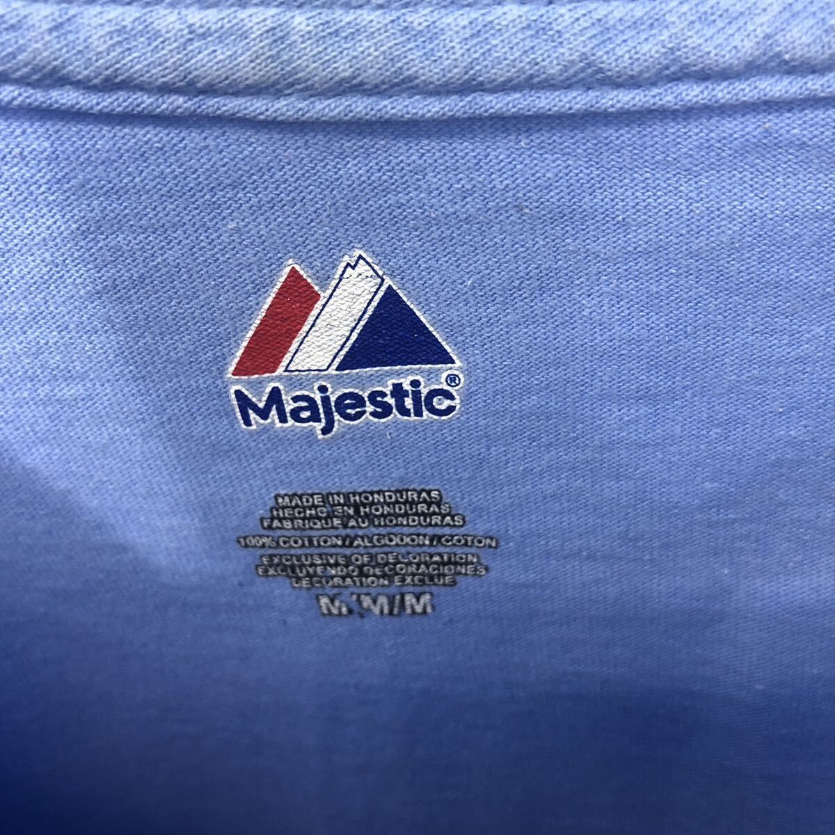 中古 古着 Majestic 半袖 プリント Tシャツ M マジェスティック ブルー レッド 野球 古着卸 アメリカ仕入 a604-5228_画像7