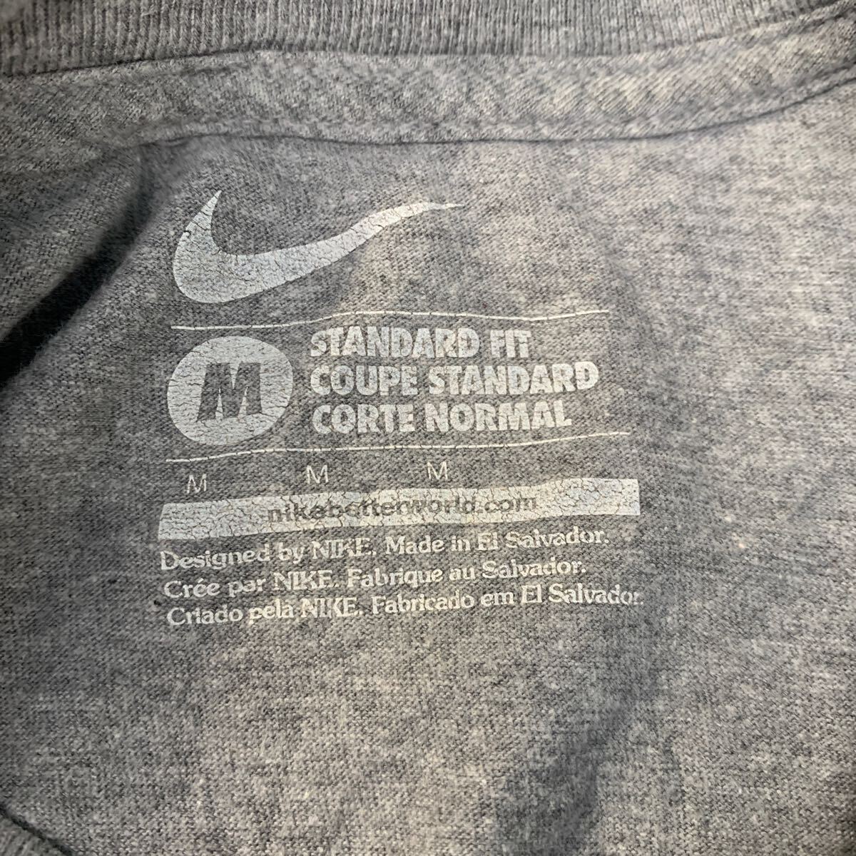 中古 古着 NIKE 半袖 プリントTシャツ M グレー ナイキ クルーネック 袖ロゴ 古着卸 アメリカ仕入 a604-5277_画像10