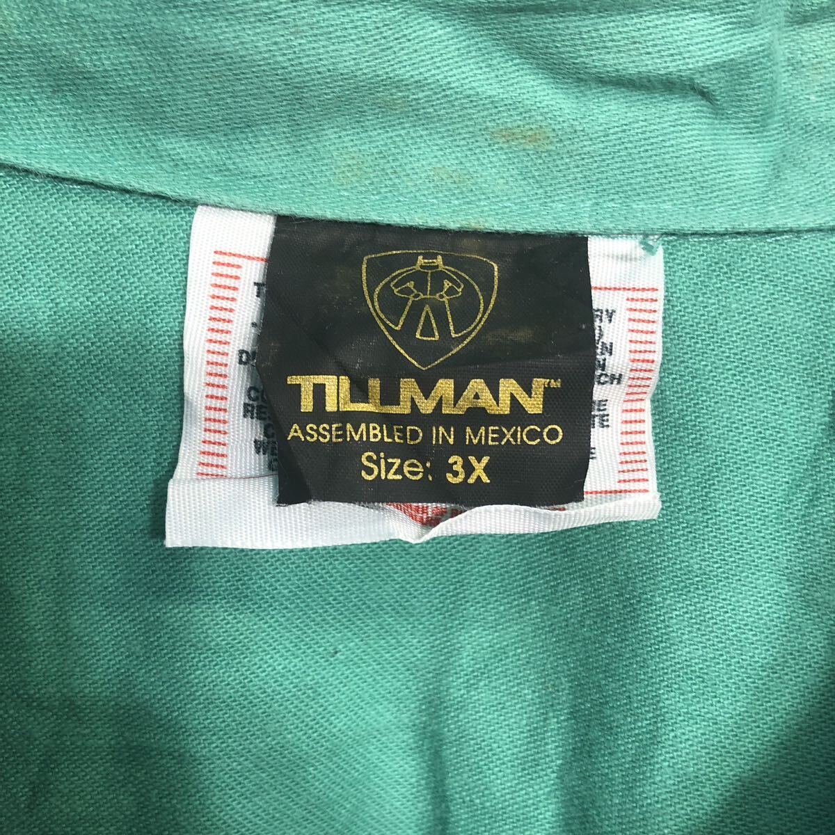 中古 古着 TILLMAN 長袖 つなぎ W52 3XL ティルマン グリーン スナップボタン ワークウェア 作業着 古着卸 アメリカ仕入 a604-5262_画像7