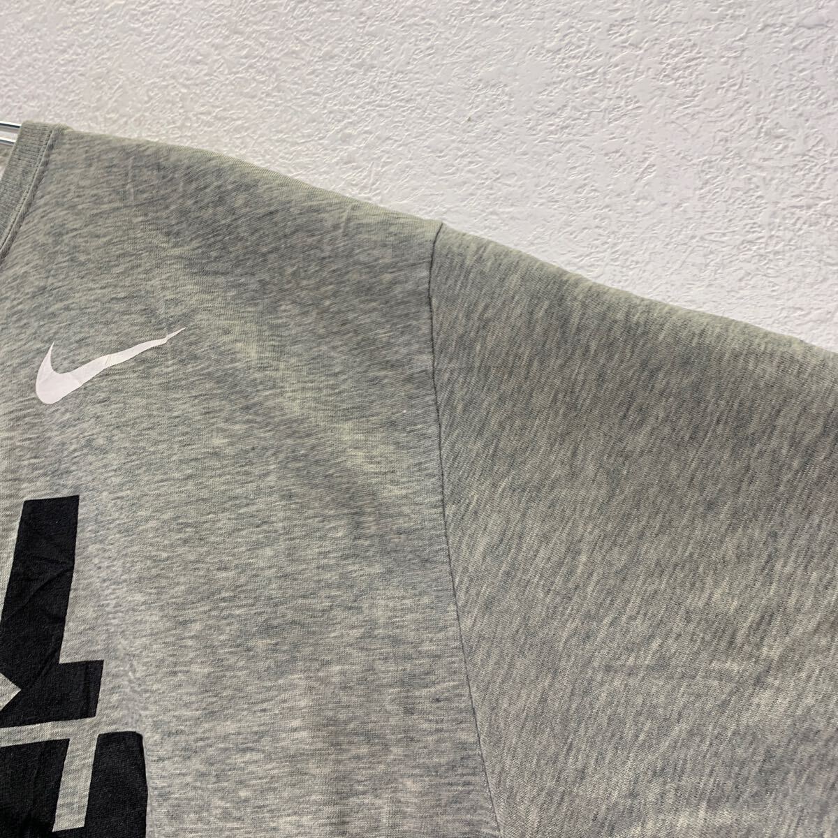 中古 古着 NIKE 半袖 プリントTシャツ XL グレー ナイキ ビッグサイズ クルーネック ドライフィット BSBL 古着卸 アメリカ仕入 a604-5239_画像5