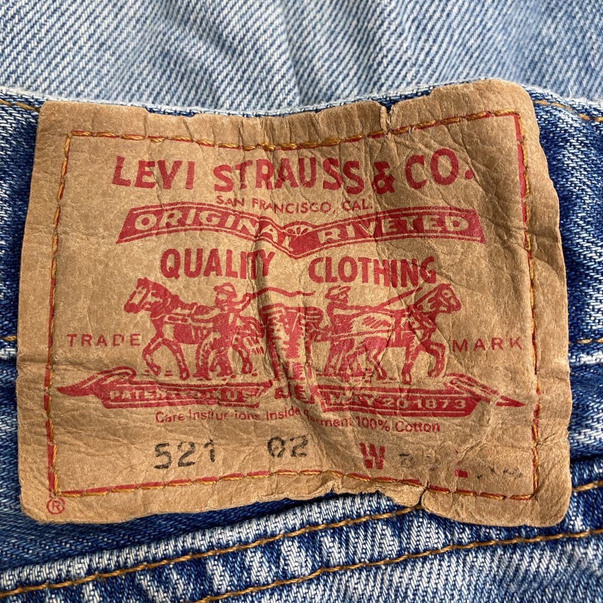 Levi's 521 デニムパンツ W34 リーバイス デーパードフィット ブルー 古着卸 アメリカ仕入 2309-595_画像9