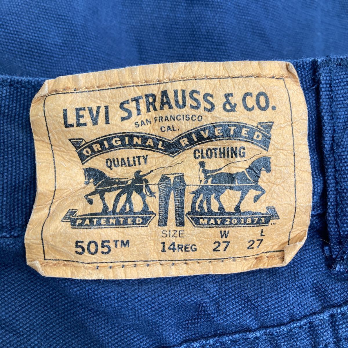 Levi's 505 ロングパンツ W27 リーバイス レディース ネイビー 古着卸 アメリカ仕入 2309-1037_画像7