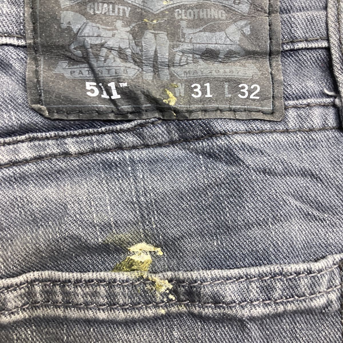 Levi's 511 デニムパンツ W31 リーバイス スリムフィット グレー 古着卸 アメリカ仕入 2309-1458_画像7