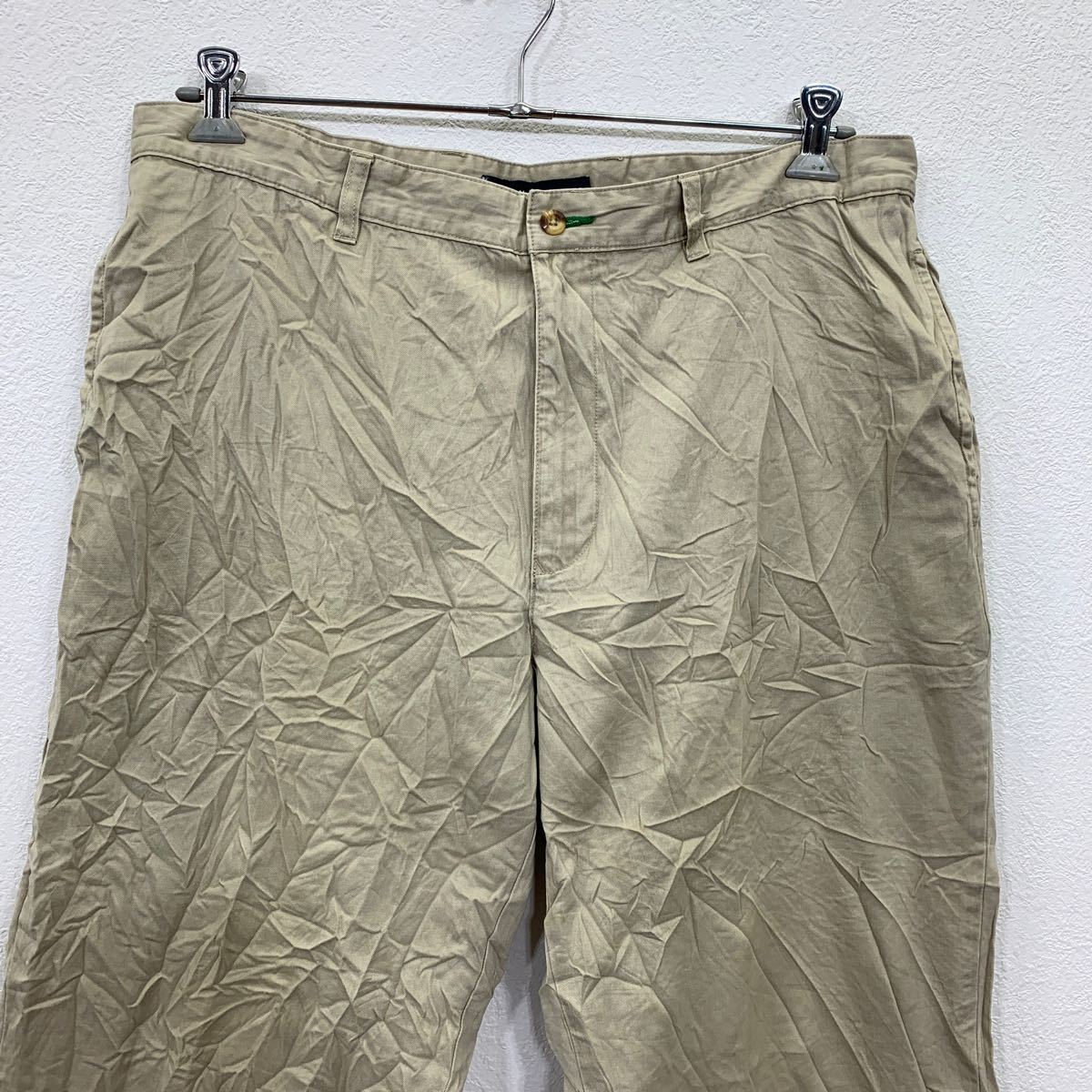 TOMMY HILFIGER チノパンツ W36 トミーヒルフィガー ベージュ ビッグサイズ コットン 古着卸 アメリカ仕入 2310-977_画像2