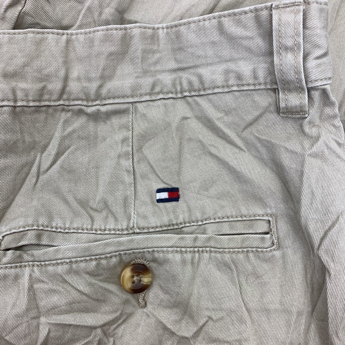 TOMMY HILFIGER チノパンツ W36 トミーヒルフィガー ベージュ ビッグサイズ コットン 古着卸 アメリカ仕入 2310-977_画像7