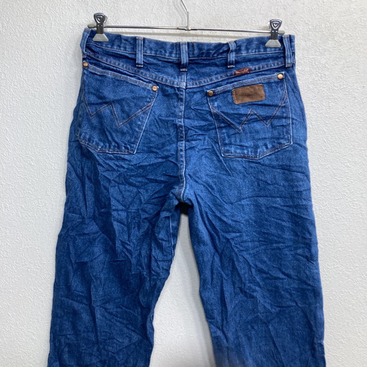 Wrangler カウボーイ ロングパンツ W33 ラングラー 31MWZインディゴ ブルー メキシコ製 コットン 古着卸 アメリカ仕入 2310-587の画像5