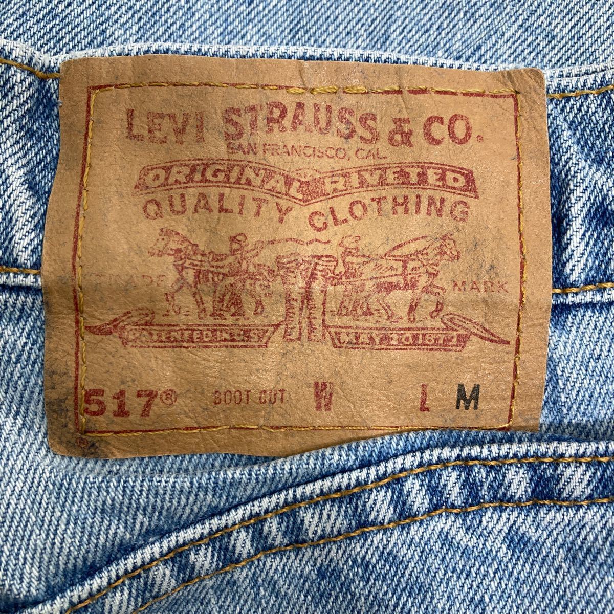 Levi's 517 デニムパンツ W33 リーバイス ジュニアサイズ ブーツカット ブルー USA製 古着卸 アメリカ仕入 2311-1133_画像7