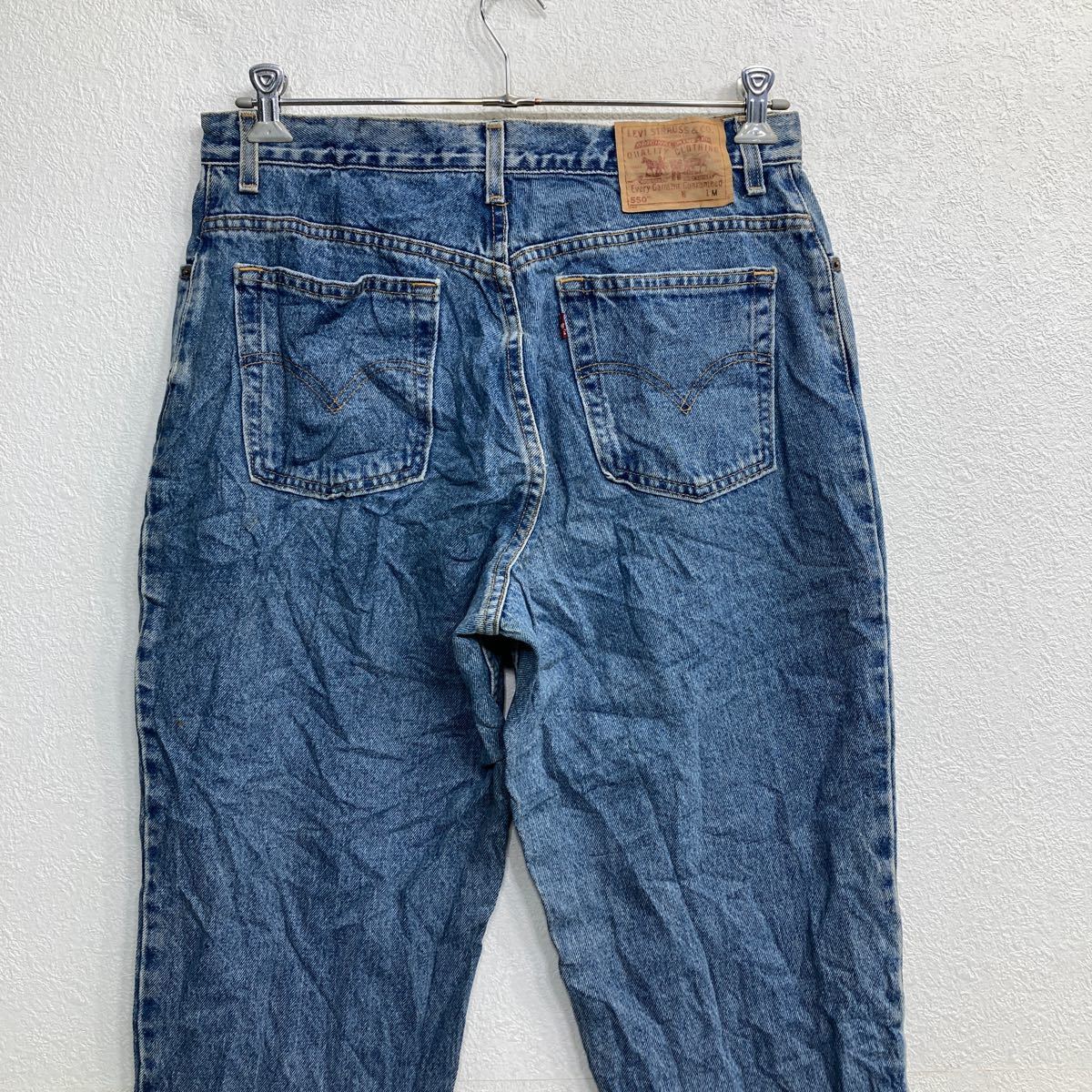 Levi's 550 デニムパンツ W34 リーバイス レディース リラックスフィット ブルー メキシコ製 古着卸 アメリカ仕入 2311-1132_画像6