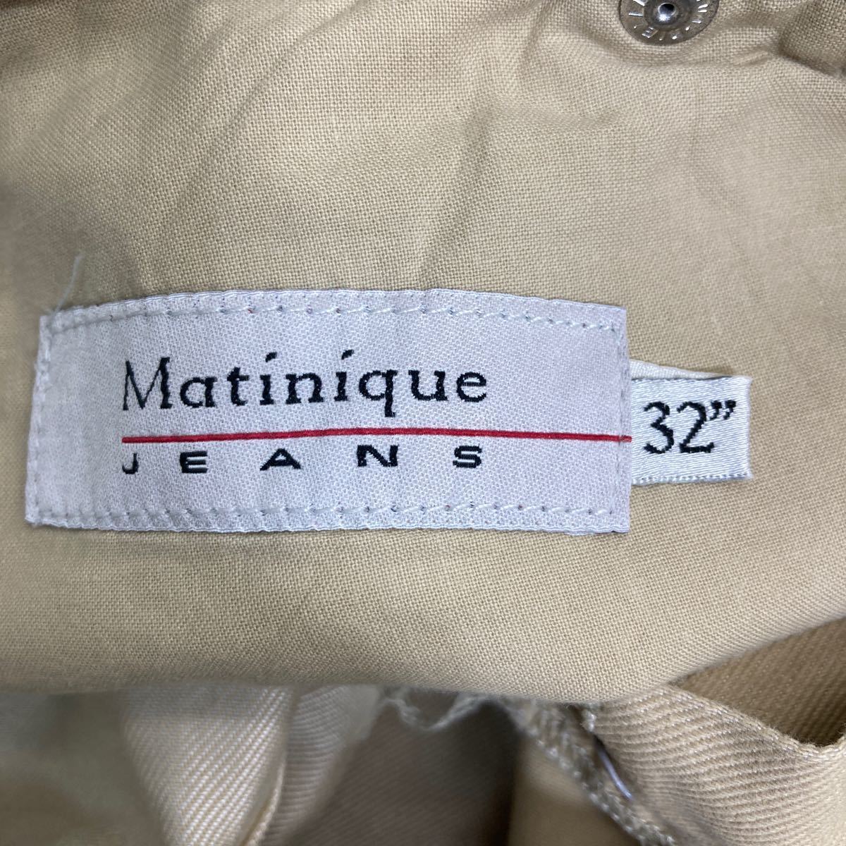 Matinique カーゴパンツ W32 ボタンフライ ベージュ 古着卸 アメリカ仕入 2311-832_画像9