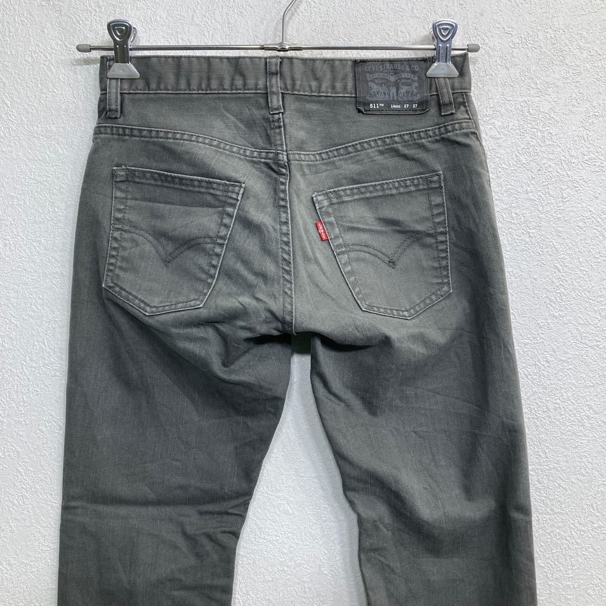 Levi's 511 デニムパンツ W27 リーバイス レディース カラーパンツ スリム グレー 古着卸 アメリカ仕入 2311-598_画像5