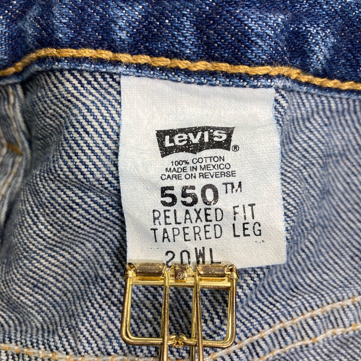 Levi's 550 デニムパンツ W40 リーバイス レディース リラックスフィット インディゴ コットン メキシコ製 古着卸 アメリカ仕入 2311-1131_画像9