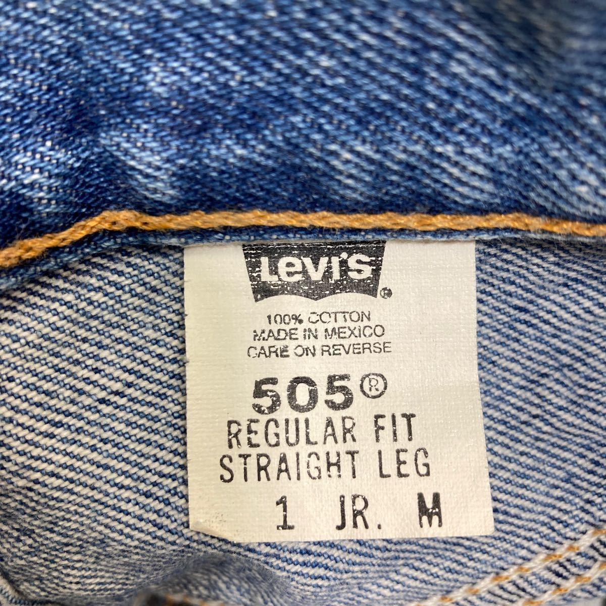 Levi's 505 デニムパンツ W27 リーバイス ジュニアサイズ レギュラーフィット ブルー コットン メキシコ製 古着卸 アメリカ仕入 2311-980_画像8