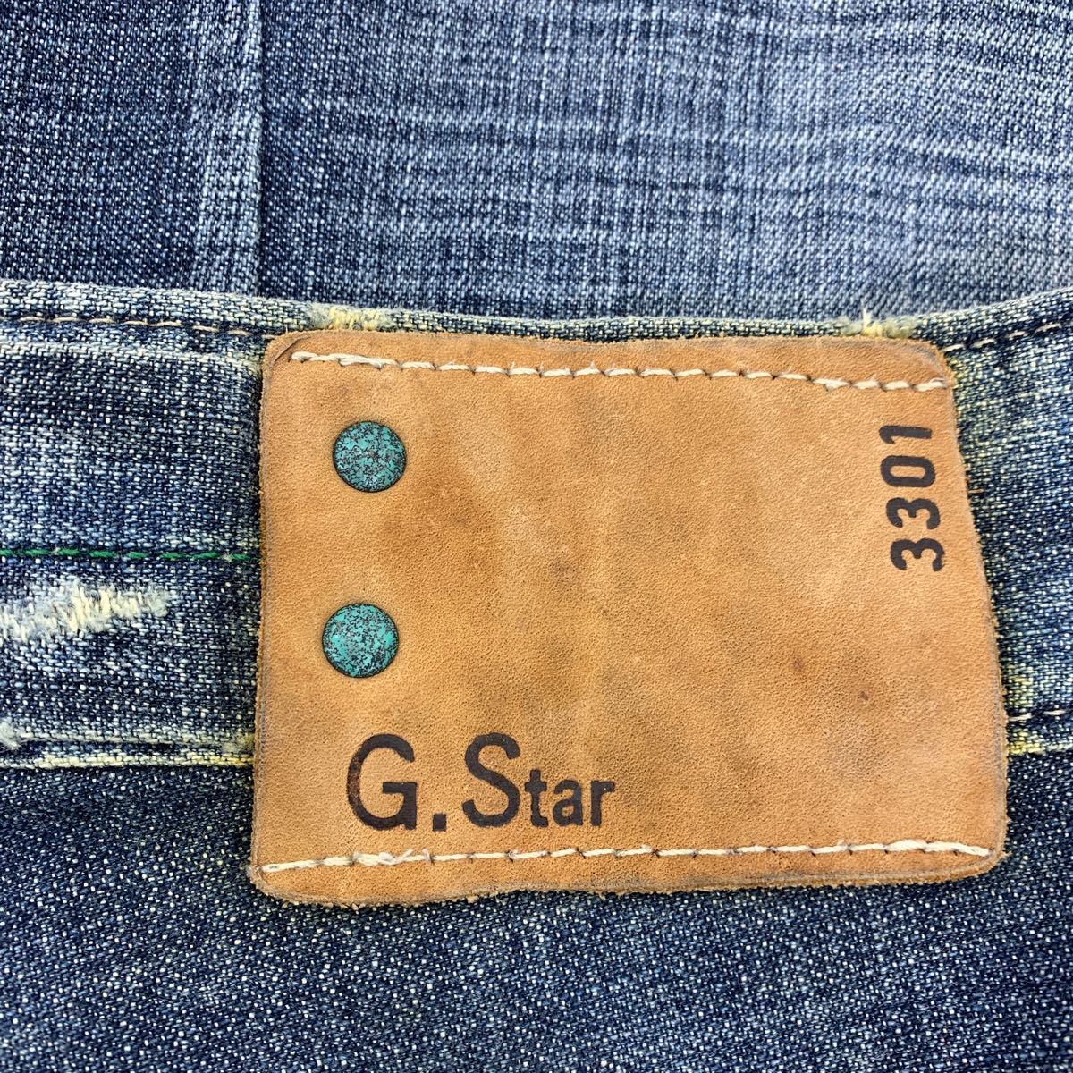 G-STAR RAW デニムパンツ W34 ジースターロウ インディゴ ブルー コットン 古着卸 アメリカ仕入 2311-871_画像9