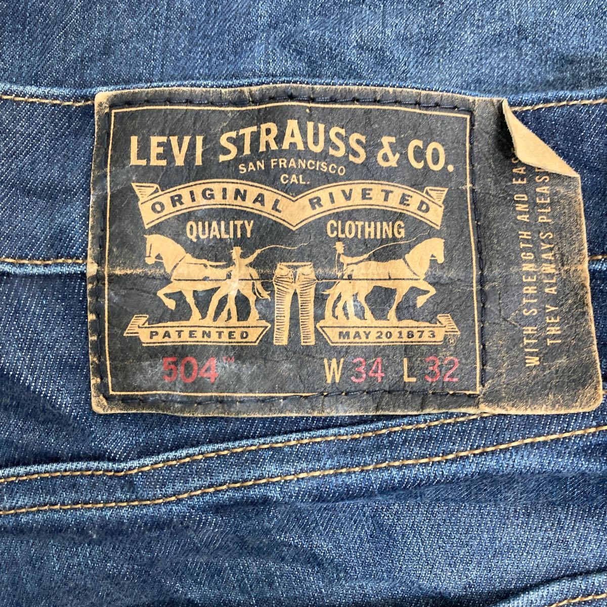 Levi's 504 デニムパンツ W34 リーバイス レギュラーストレート インディゴ 古着卸 アメリカ仕入 2311-33_画像8