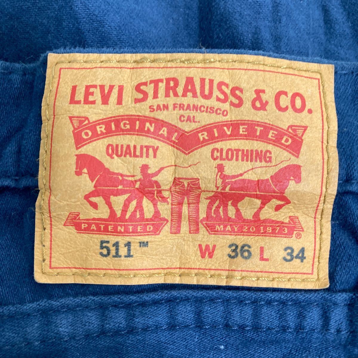 Levi's 511 ロングパンツ W36 リーバイス スリムフィット ビッグサイズ ネイビー コットン 古着卸 アメリカ仕入 2311-1269の画像8