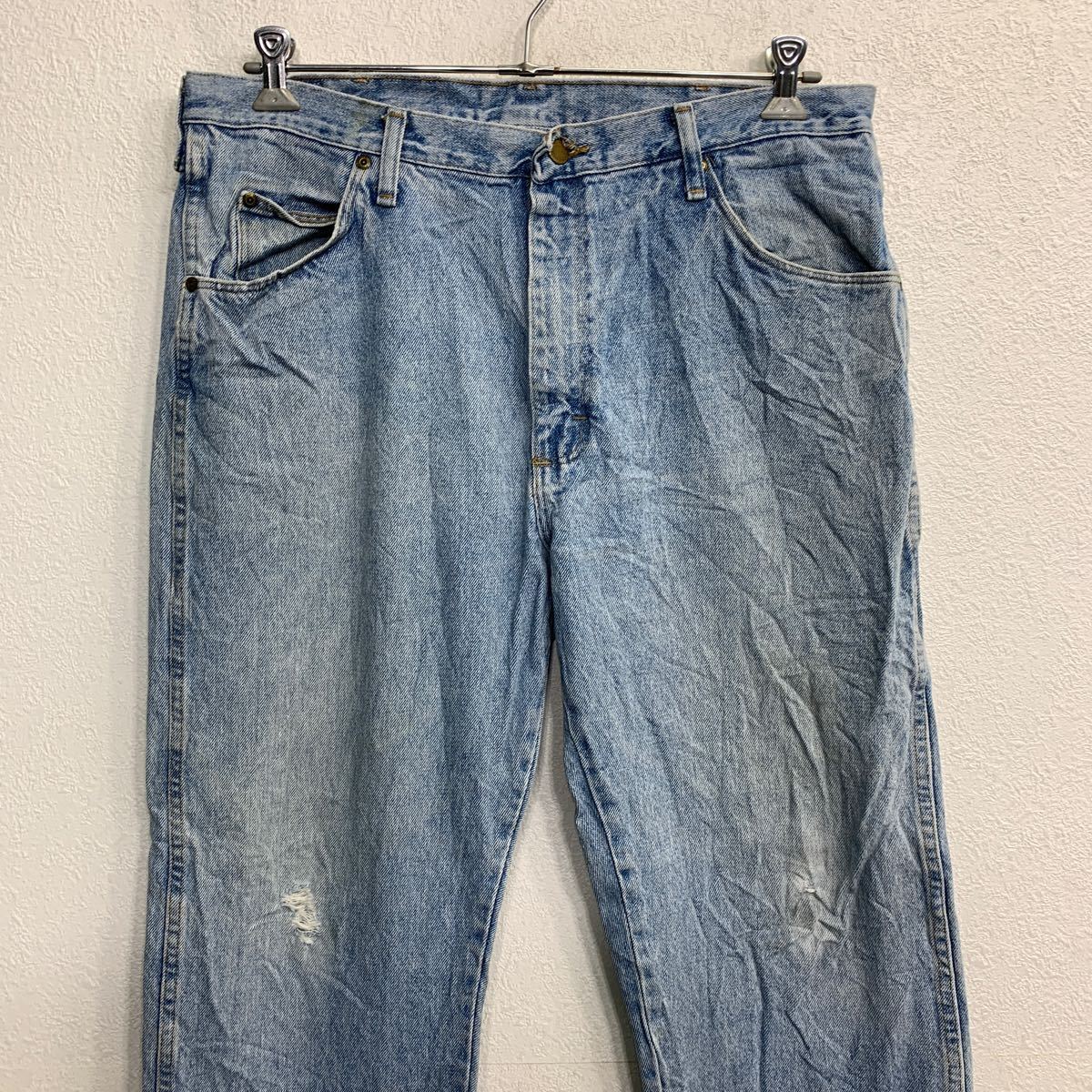 Wrangler デニムパンツ W38 ラングラー ビッグサイズ ライトブルー コットン 古着卸 アメリカ仕入 2312-630_画像2