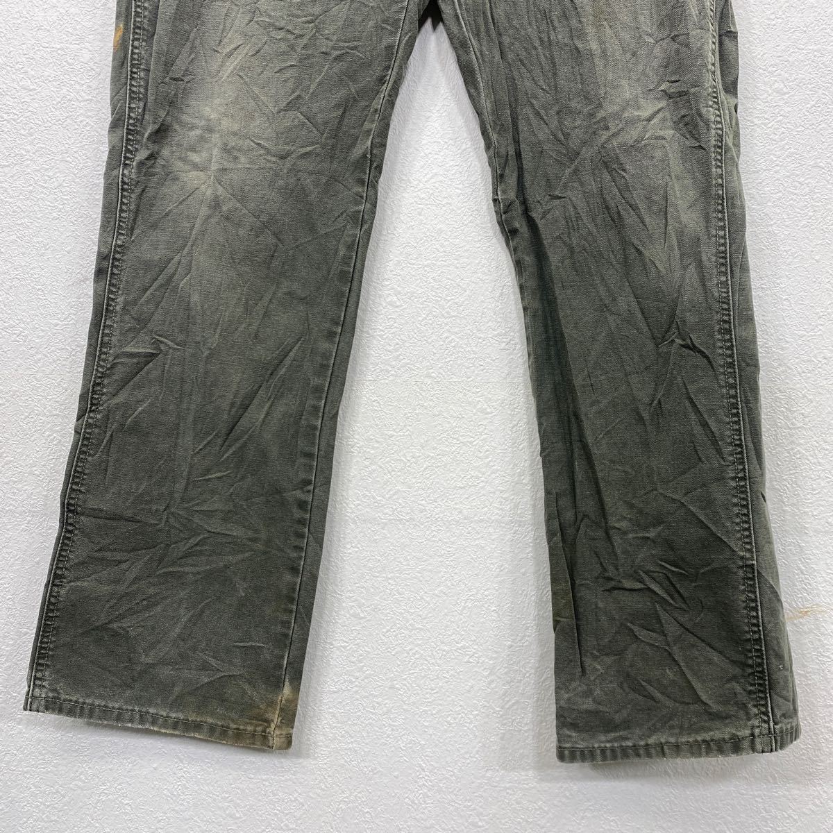 Dickies ワークパンツ W32 ディッキーズ コットン ダック メキシコ製 カーキ 古着卸 アメリカ仕入 2312-761_画像3