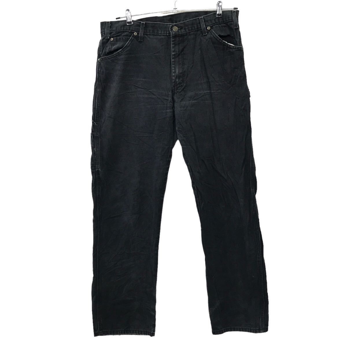 Dickies ワーク・ペインターパンツ W36 ディッキーズ コットン ブラック 古着卸 アメリカ仕入 2312-1091_画像1